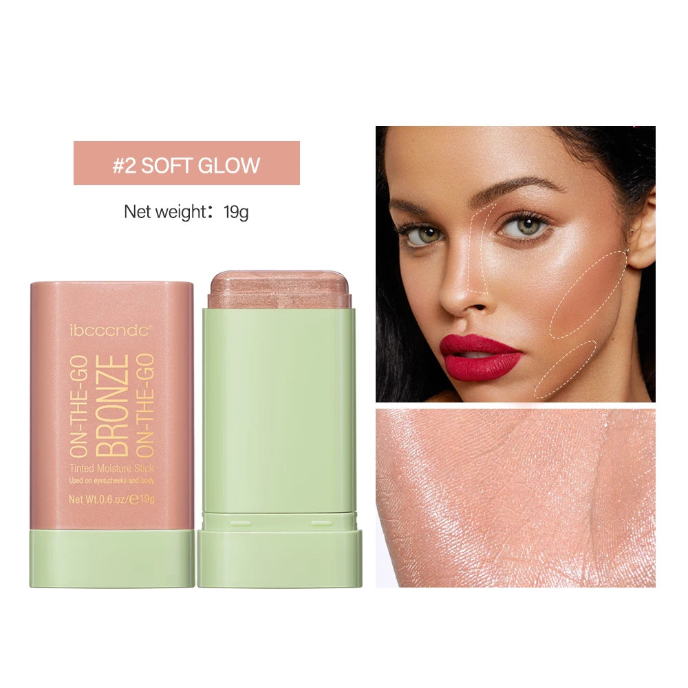 Make Up Functional Blush Stick Easy Color Rouge Blusher Cream Waterproof High Color Rendering Brightening Skin Tone Hot Peaceful Pleasures Health and Wellness 2 SOFT GLOW
