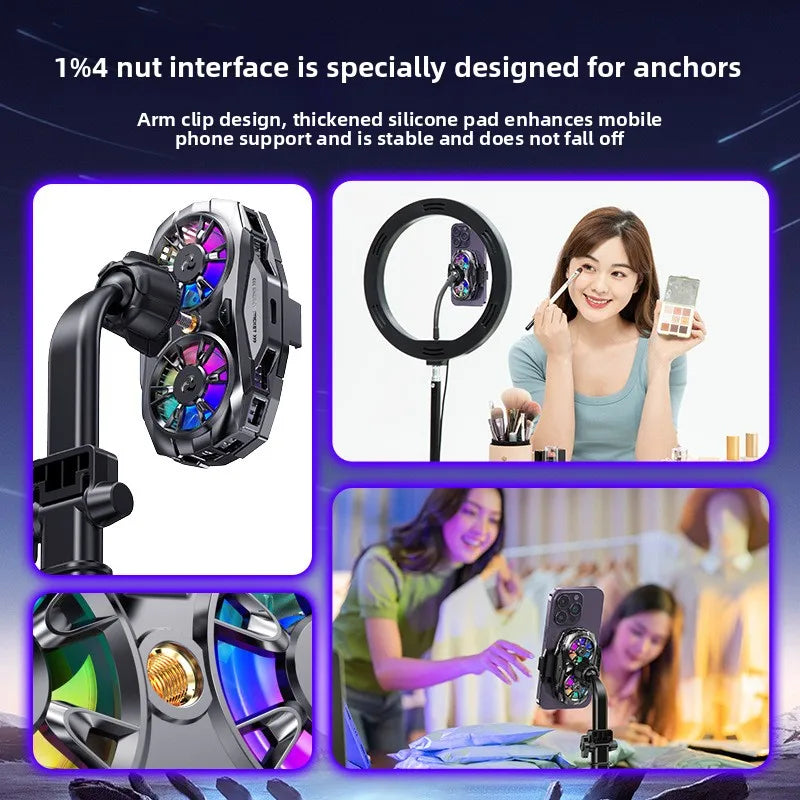 phone cooler gaming portable fan to cool the mobile cooling fan magnetic mobile cooler phone gaming radiator for cell phone fan Peaceful Pleasures Health and Wellness