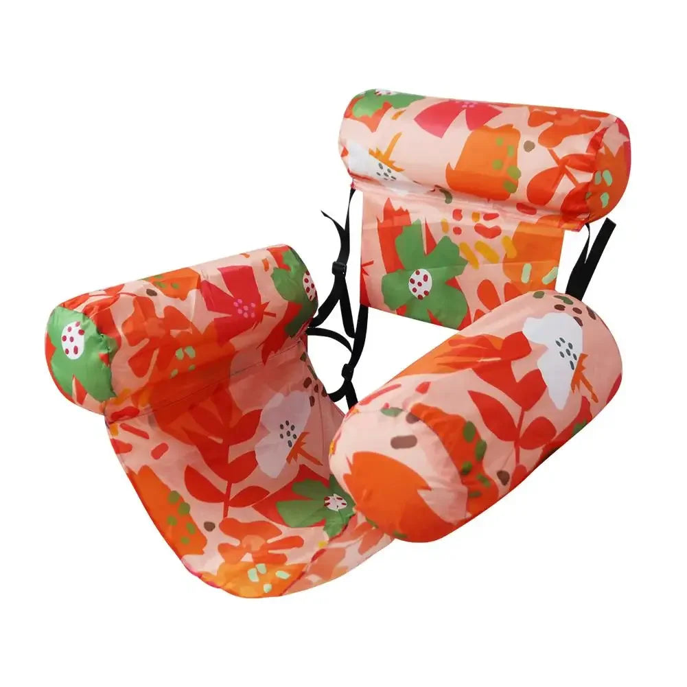 Portable Foldable Inflatable Water Hammock, Comfortable Pool Lounge Chair, Heavy-Duty Floating Recliner Bed for Adults Swimming Peaceful Pleasures Health and Wellness 04