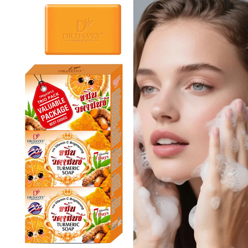 DR.DAVEY Turmeric Soap 3-Pack – Cleanse & Moisturize Skin