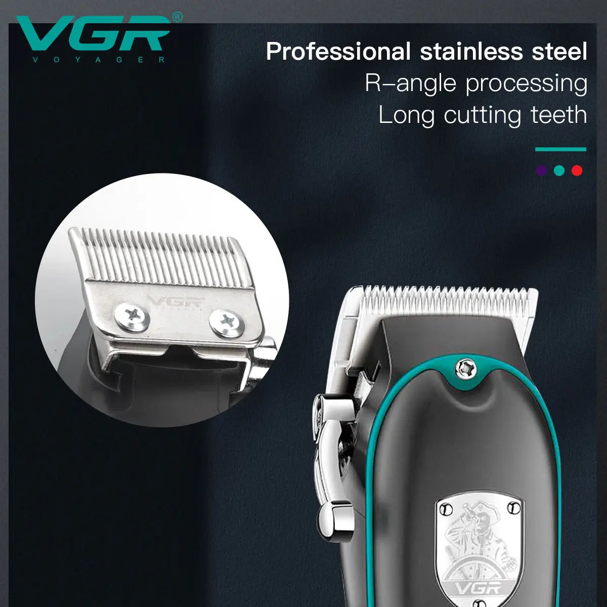 VGR Professional Electric Hair Clipper with Super Power Direct Insertion Hair ClipperMetal Blade Cleaning and Hair Removal V-123 Peaceful Pleasures Health and Wellness