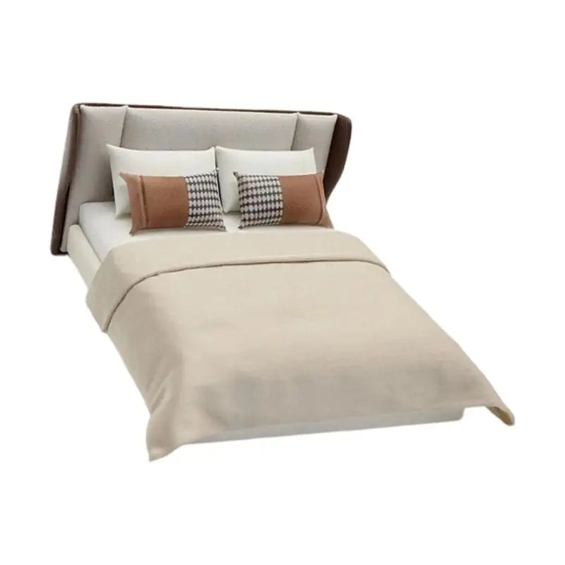 Miniature Single Bed Model – Cream ABS Dollhouse Bedroom Furniture