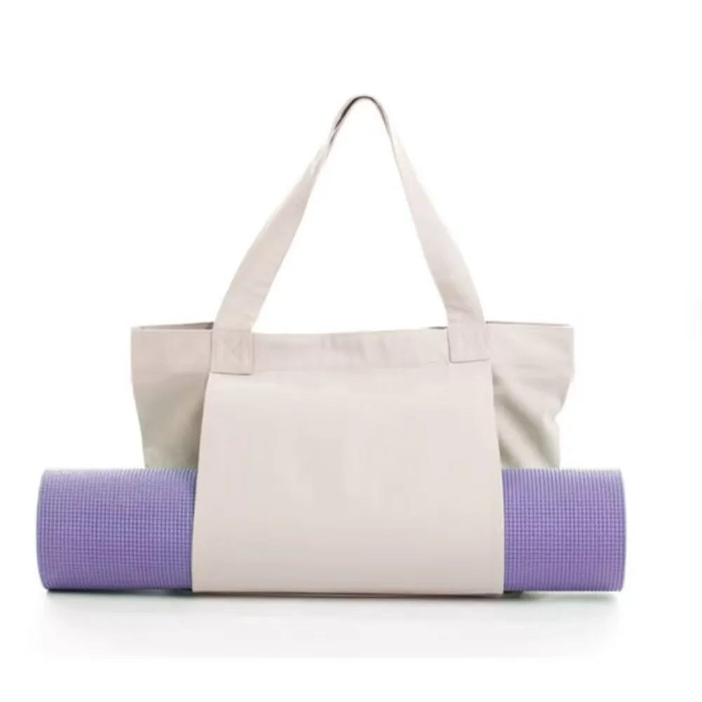 Canvas Crossbody Yoga Mat Bag with Padded Straps – Lightweight