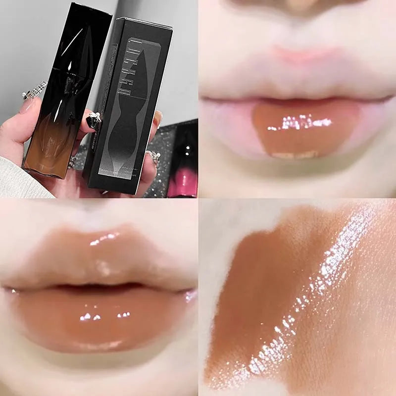 Jelly Lip Gloss Mirror Glaze | Moisturizing Nude & Berry Tint