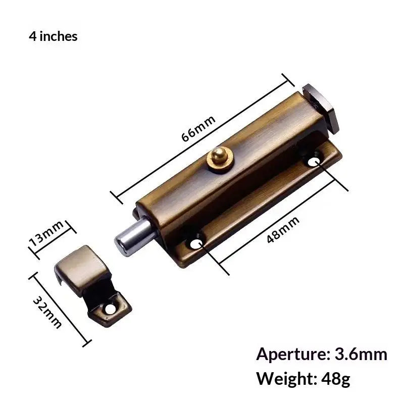 3-Inch Automatic Spring Door Latch | Self-Locking Zinc Alloy