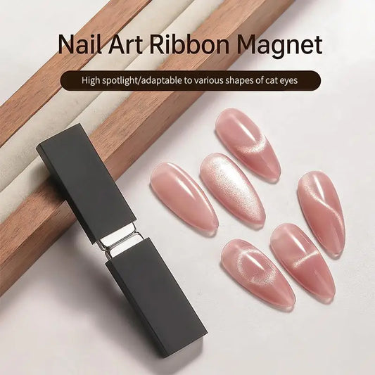 Super Strong Dual-Headed Cat Eye Nail Magnet Nail Art Ribbon Effect With Protective Cover For French UV Gel Polish Pen 3D Peaceful Pleasures Health and Wellness