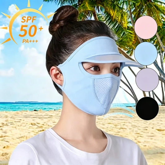 Ice Silk UPF 50+ Sun Face Mask | Breathable UV Shield Women Sun Face Mask Peaceful Pleasures Health and Wellness