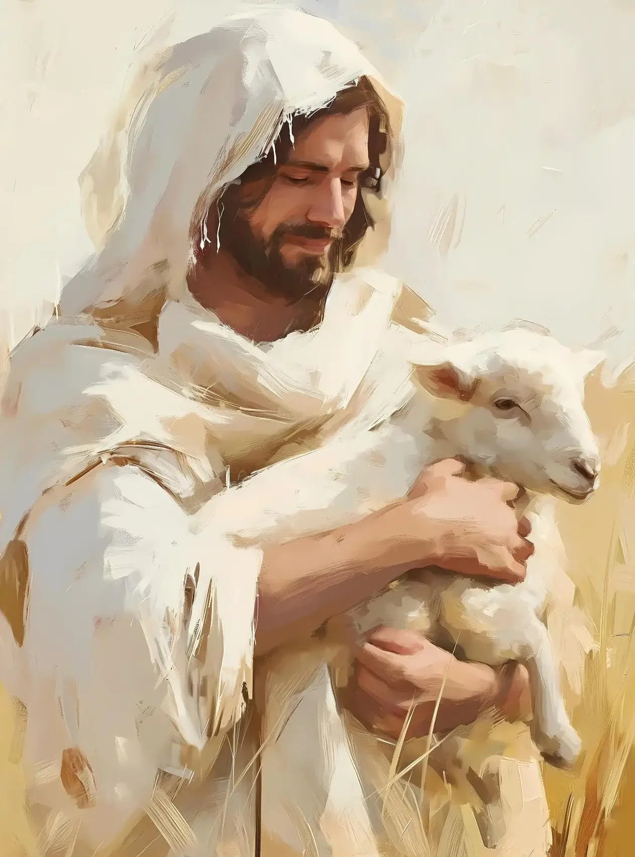 Jesus Christ Divine Hand Retro Canvas Wall Art | Religious Décor