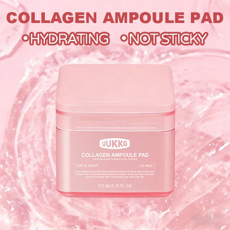 100-Pack Collagen Makeup Remover Cleansing Pads – All Skin Types