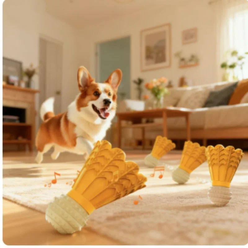 Badminton Shape Interactive Dog Chew Toy | Bite-Resistant