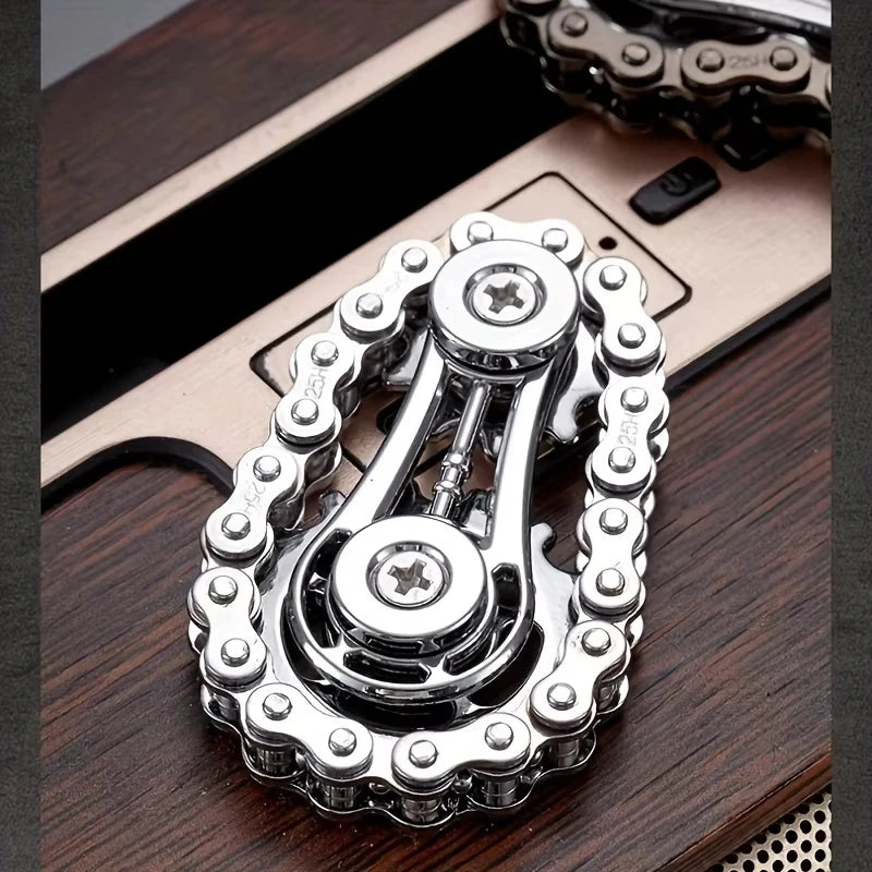 New Sprockets Flywheel Fingertip Gyro Fidget Spinner Antistress Anxiety Metal Bike Chains EDC Spinner Fidget Toys For Adult Peaceful Pleasures Health and Wellness