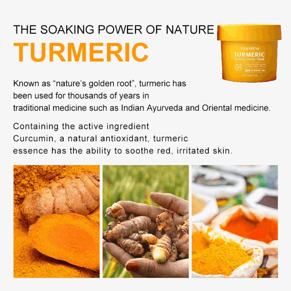 Holy Basil & Turmeric Bubble Mask | Deep Pore Cleansing 90g