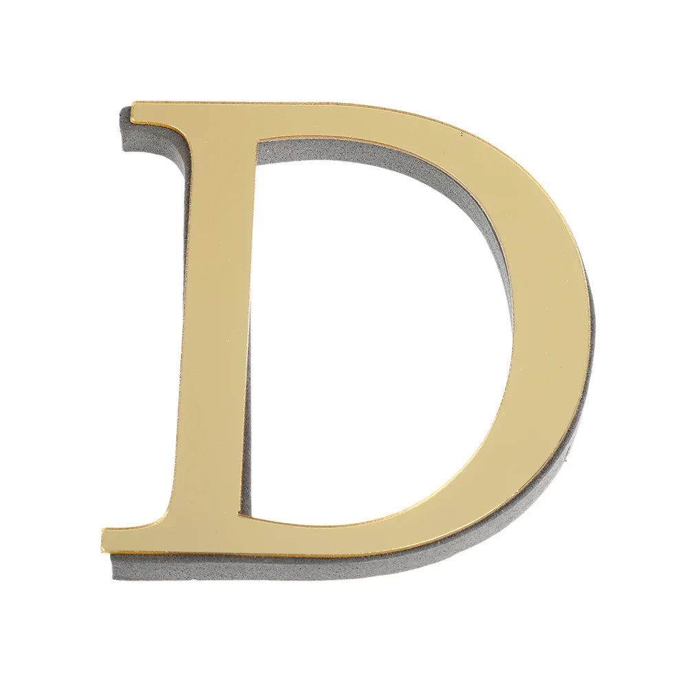 DIY 3D Mirror 26 Letters Wall Stickers Logo Name Alphabet Wedding Love Letters English Wall Home Decor Wall Art Mural Stickers Peaceful Pleasures Health and Wellness D