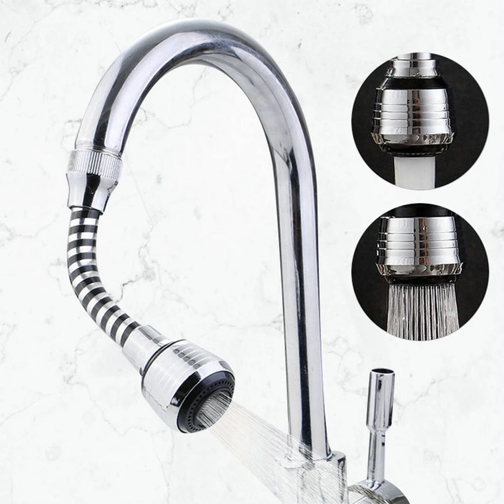 Kitchen splash proof PVC black wire long thread installation splash proof head pressurized soft aerator shower faucet Peaceful Pleasures Health and Wellness