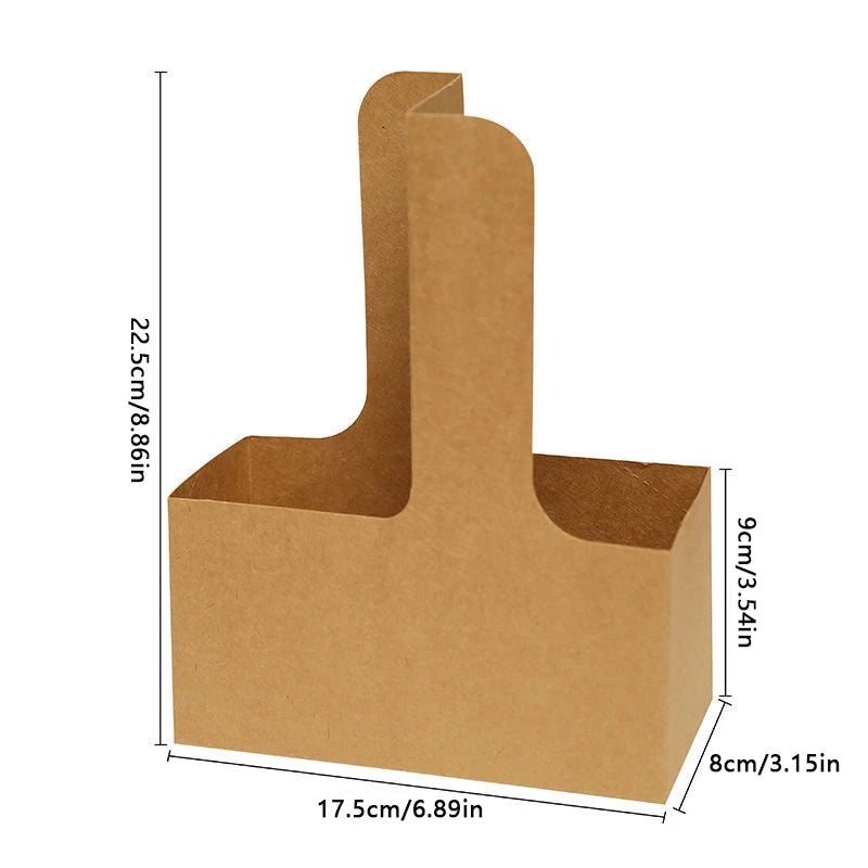 10pcs Kraft Paper Flower Gift Bags | Party & Wedding Favor