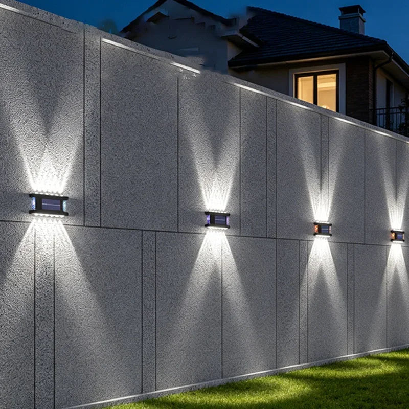 Solar Wall Wash Lights Outdoor IP65 Warm White LED – 1–5 Pack