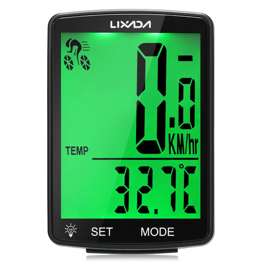 LIXADA IPX6 Waterproof Cycle Measurable Temperature Stopwatch