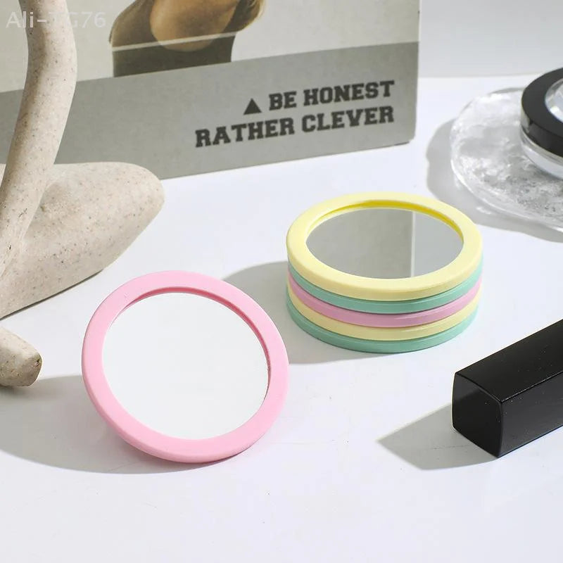 Mini Round Silicone Compact Mirror | Portable Pocket Makeup Mirror