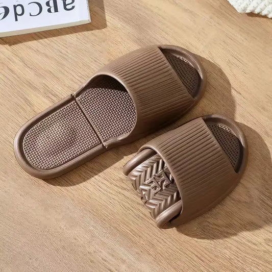 EVA Foldable Travel Slippers | Non-Slip Quick Dry Unisex Slides Foldable Travel Slippers Peaceful Pleasures Health and Wellness Brown 42-43