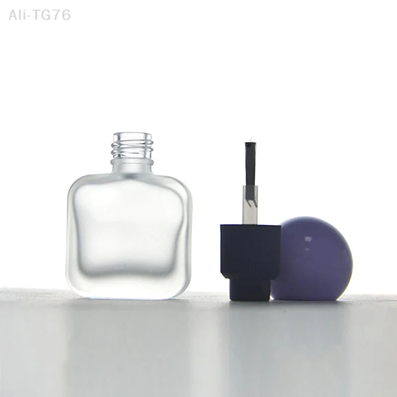 Empty Glass Nail Polish Bottles with Brush Lid | 8/10/15ml