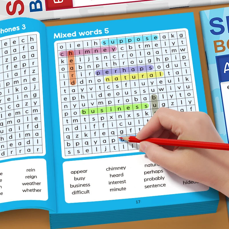 32 Pages Word Search Puzzle Book Spelling Big Advanced Elementary