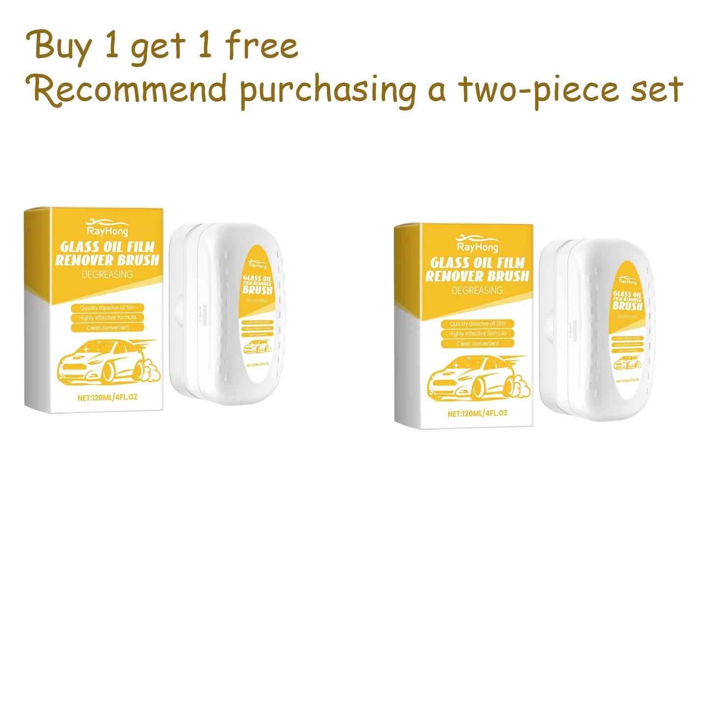Car Glass Cleaning Brush – Oil Removal & Rain Repellent Coating