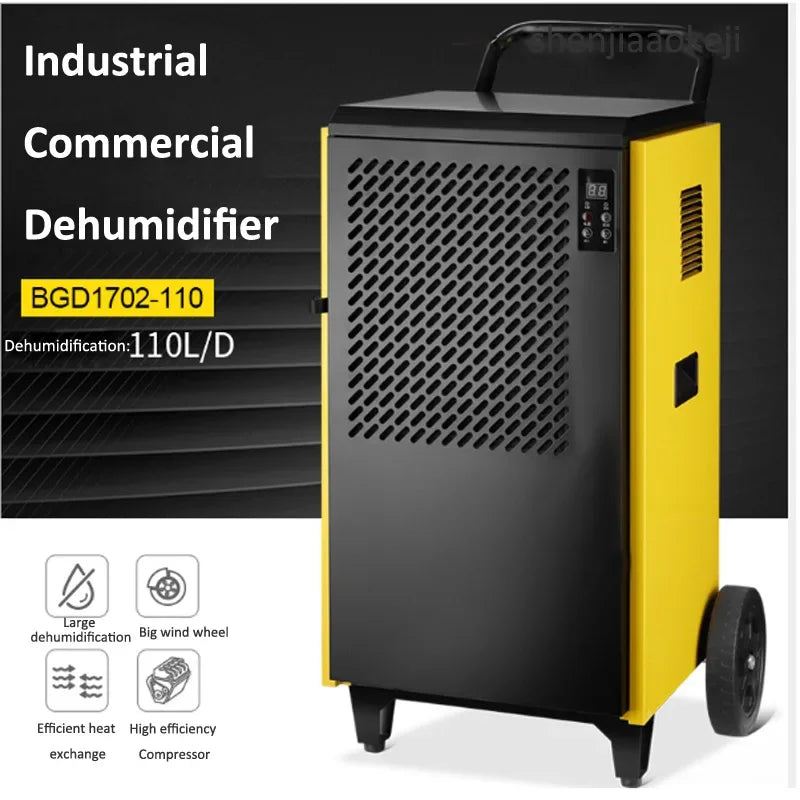 138L/Day Industrial Commercial Dehumidifier Smart Air Dryer 220V