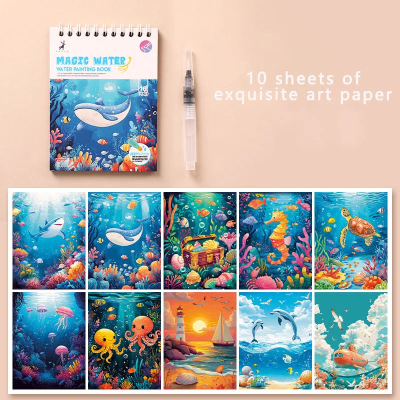 Magical Water Drawing Notebook Repeatedly Graffiti Clear Puzzle