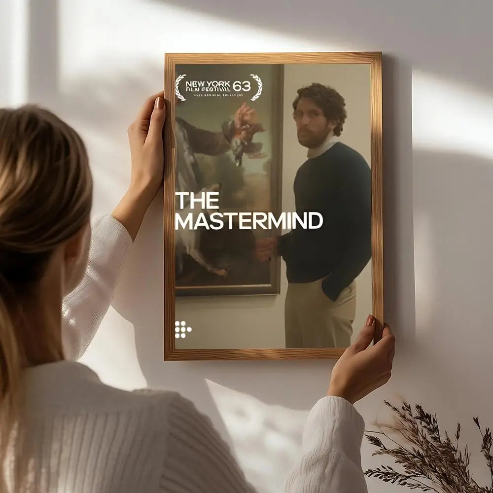 Movie T-The Mastermind Poster HD Self Adhesive Waterproof Wall Art Ideal for Home Office Dorm Bedroom Great Gift Peaceful Pleasures Health and Wellness White7 21X30cmNoframe