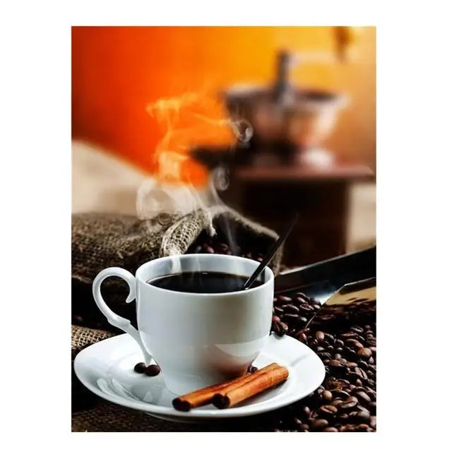 Nordic Retro Coffee Cups Canvas Wall Art Print | Café Decor