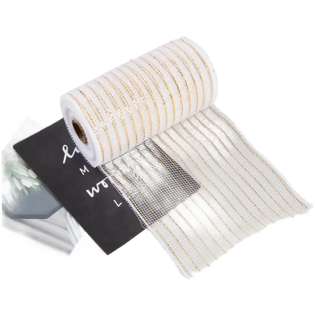 10 Yard PP Mesh Ribbon Roll Christmas Garland Material Holiday