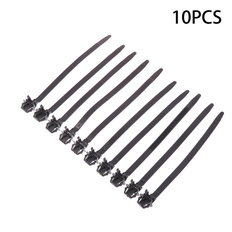 10PCS Auto Fasteners Black Color Nylon Plastic Vehicle Motocycle Cable Tie Car Wiring Harness Retainer Clip Push Mount Peaceful Pleasures Health and Wellness 10pcs