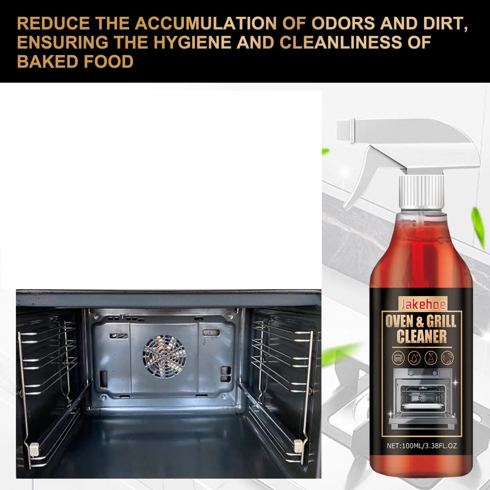 JAKEHOE Oven & Stove Foam Cleaner – Grease & Grime Remover 100ml Oven Foam Cleaner Oasis Select