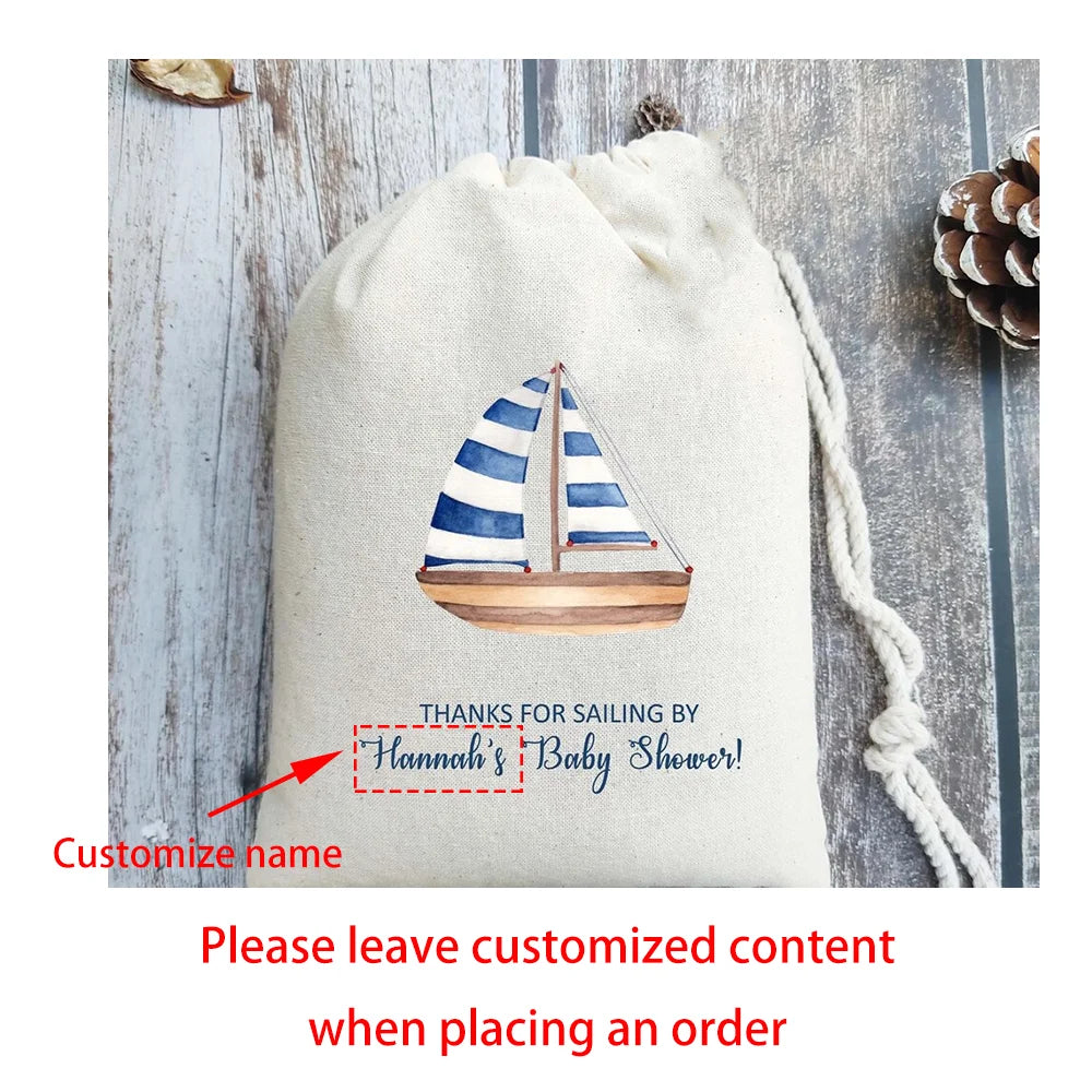 Nautical Theme Party Favor Drawstring Bags – 5/10/20 Pack Party Favor Bags Peaceful Pleasures Health and Wellness custom bag 5pcs 13X18cm