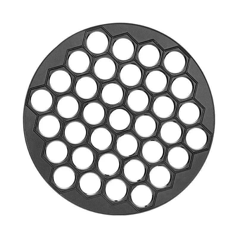 37 Holes Dumpling Mold Aluminum Alloy Ravioli Maker DIY Kitchen Tool for Making Ravioli Pastry Dumplings Household Gadget Peaceful Pleasures Health and Wellness Black 37 hole