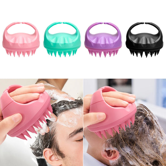 Silicone Scalp Massager - Deep Cleansing Shampoo Brush for Itchy Scalp & Professional Hair Care | Essential Oil Shampoo Comb Peaceful Pleasures Health and Wellness