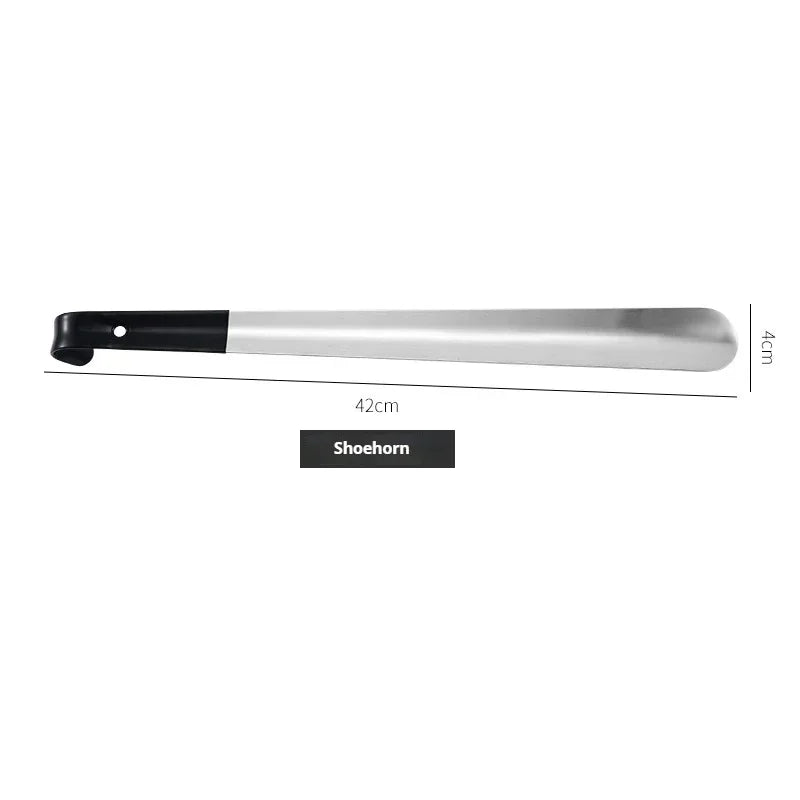 Long Handle Metal Shoe Horn 42cm – No-Bend Stainless Steel