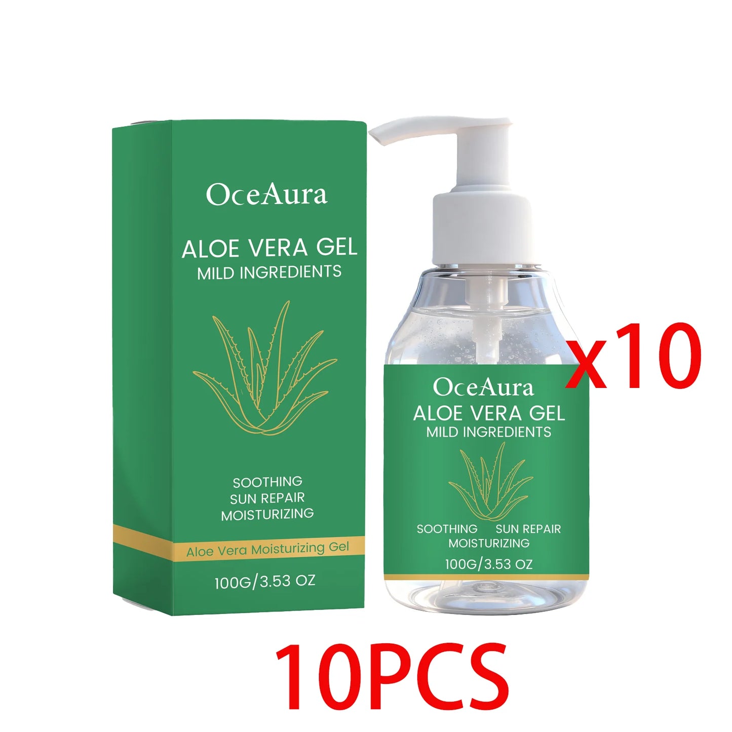OceAura Aloe Vera Soothing Gel – Face & Body Moisturizer 100g