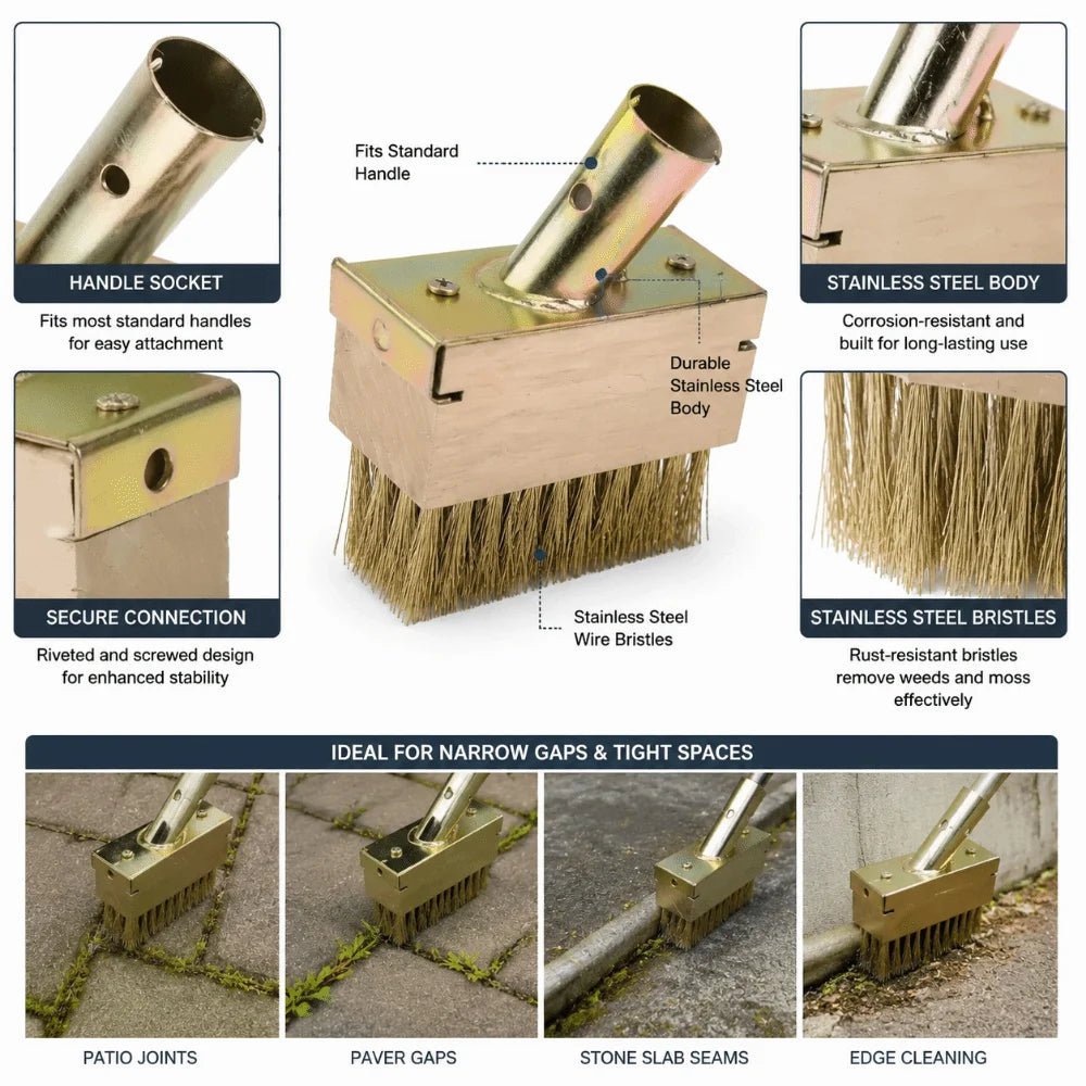 Heavy Duty Stainless Steel Floor Scrub & Wire Brush