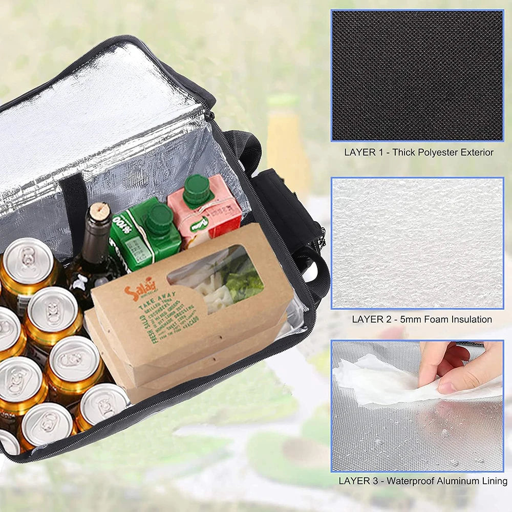 Insulated Delivery Backpack - Thermal Food Delivery Bag for Riders, 30L Large Capacity Takeout & Grocery Backpack Peaceful Pleasures Health and Wellness