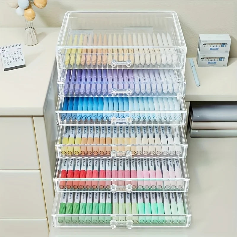 Clear Acrylic Multi-Drawer Organizer – Desk & Countertop