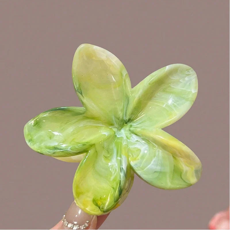 3-Piece Floral Print Hair Claw Clips – Large Lightweight Plastic Claws for Women Peaceful Pleasures Health and Wellness