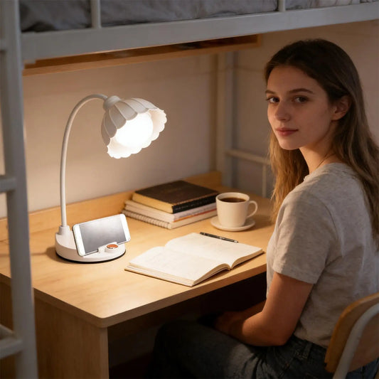 Cute Flower Desk Lamp – Rechargeable Dimmable LED Table Lamp LED Desk Lamp Peaceful Pleasures Health and Wellness