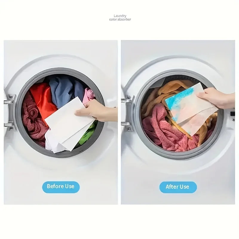 150 Pieces (3 Packs) of Laundry Color Catcher Sheets, Anti-Color Transfer Sheets, Anti-Dyeing Color-Absorbing Paper for Home Washing Machines, Protects Clothes from Discoloration and Keeps Them from Fading Peaceful Pleasures Health and Wellness