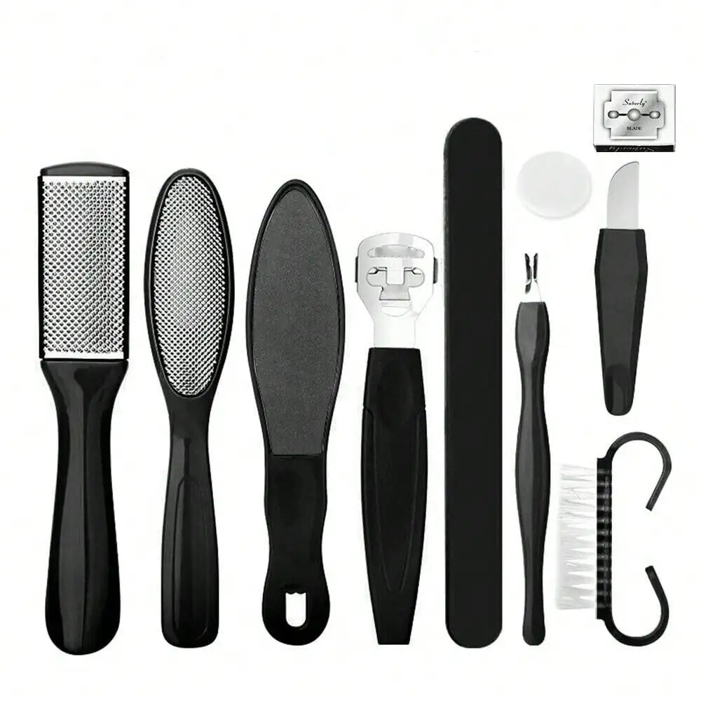 10-Piece Foot Care Tool Set – File, Scraper & Callus Remover