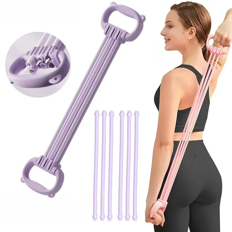 Yoga Stretch Strap 6 Adjustable Loops | Elastic Resistance Band