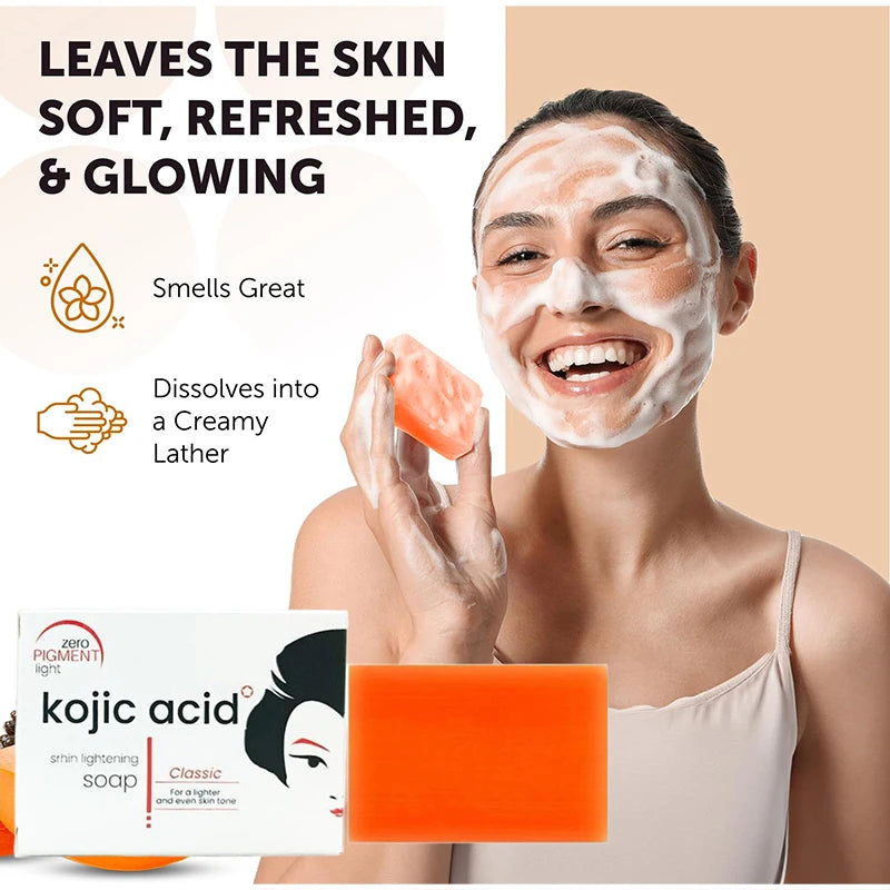 Kojic Acid Soap Face Body 100g Handmade Papaya Soap Deep Cleansing Brightening Skin Whitening Soap For Daily Facial Cleansing Peaceful Pleasures Health and Wellness