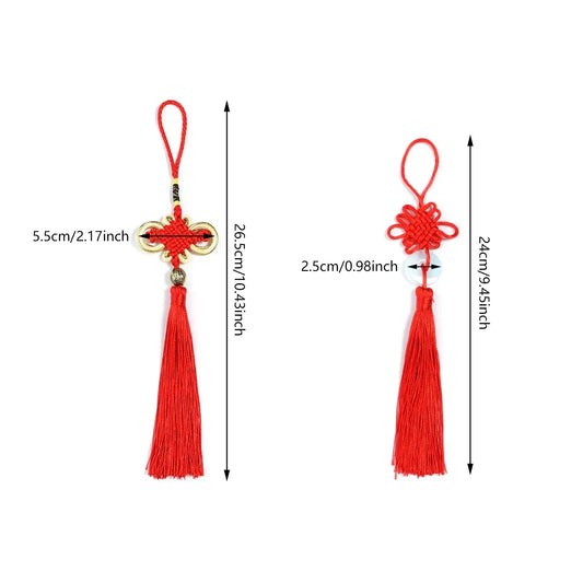 Chinese Knot Silk Tassel Pendant | Lunar New Year Décor Gift Festive Tassel Pendant Oasis Select