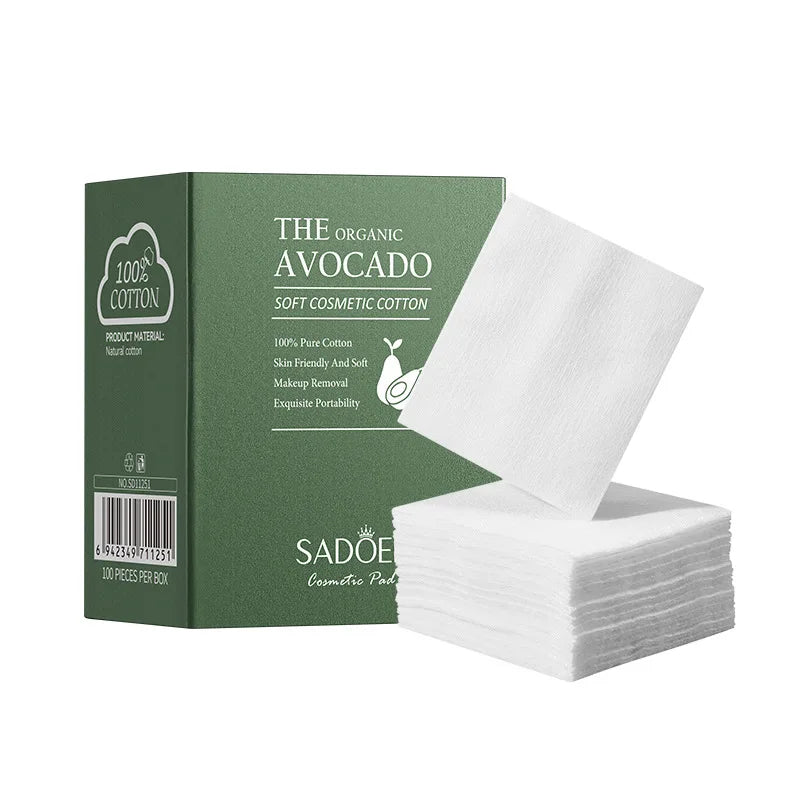 Sadoer Avocado Gentle Cotton Makeup Remover Pads – Pure Cotton