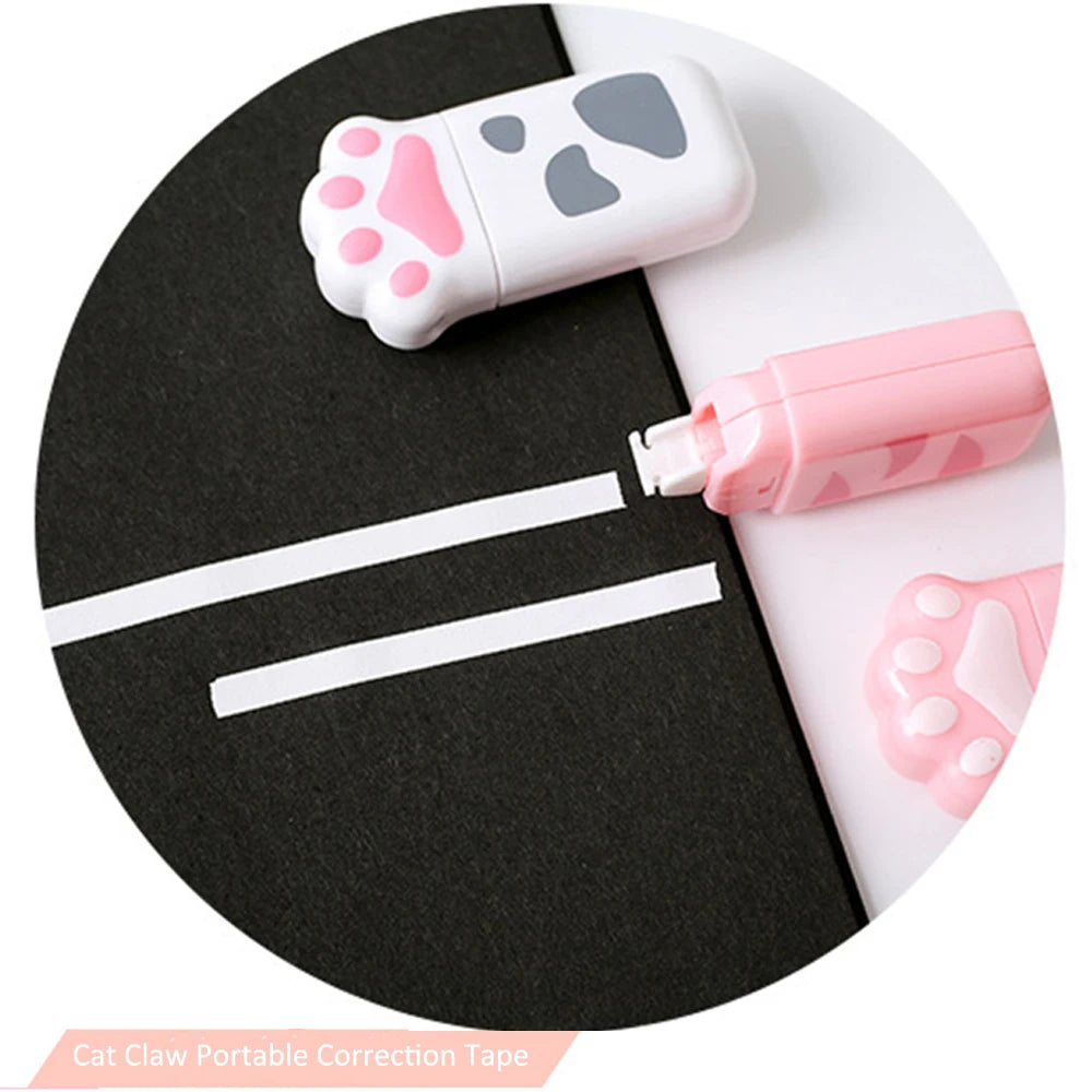 Practical Lovely Portable Gift Student Prize Stationery Cat Claw Correction Tape Correction Supplies White Out Corrector Peaceful Pleasures Health and Wellness